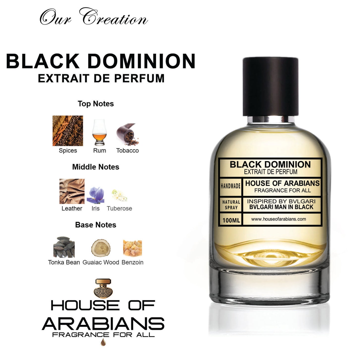 Black Dominion Our Creation of (Man In Black Inspired by Bvlgari)