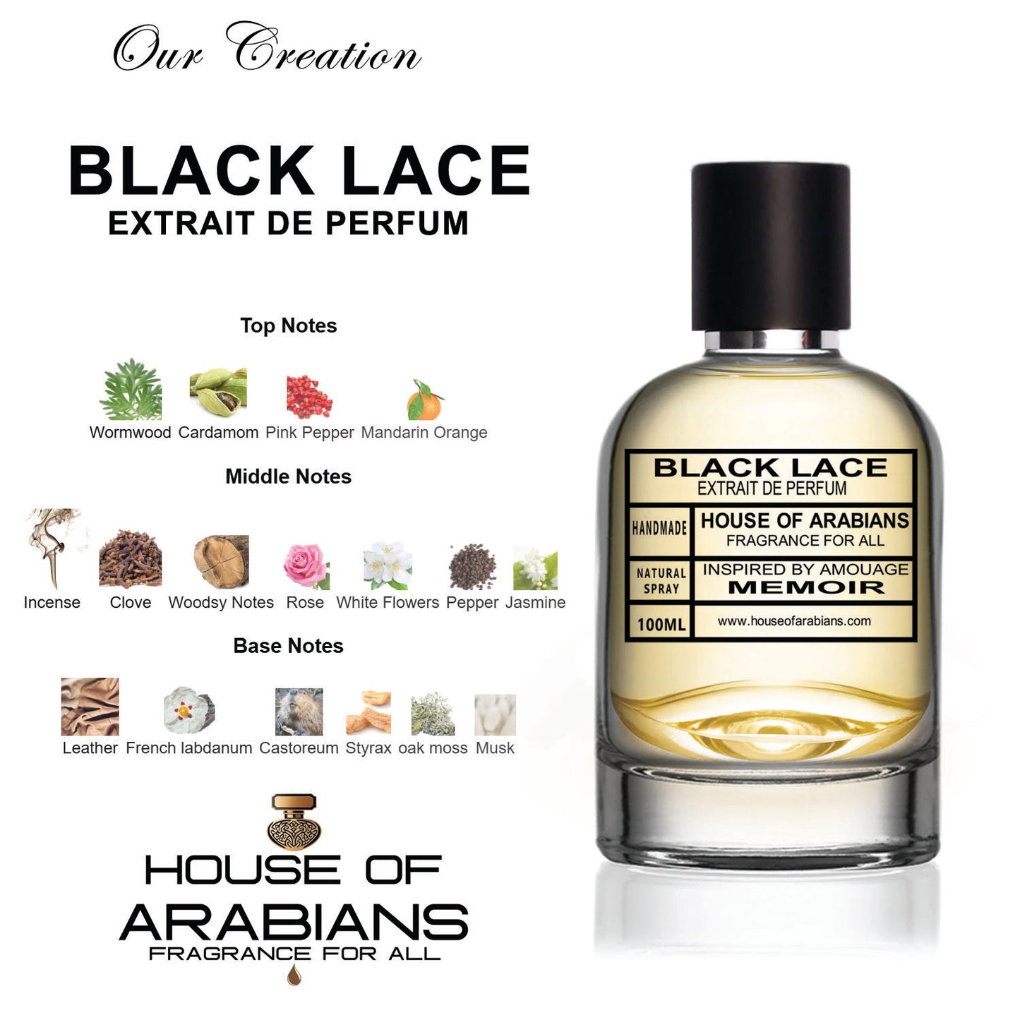 Black Lace Our Creation of (Memoir Inspired by Amouage)
