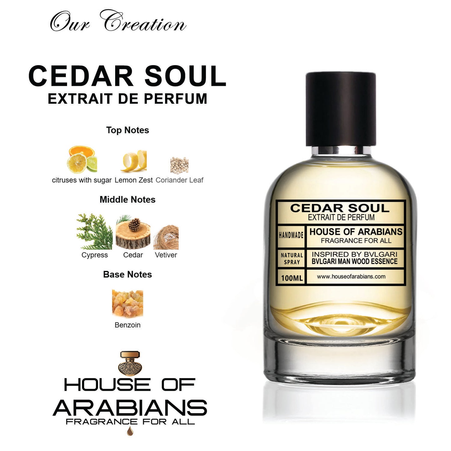 Cedar Soul Our Creation of (Wood Essence Inspired by Bvlgari)