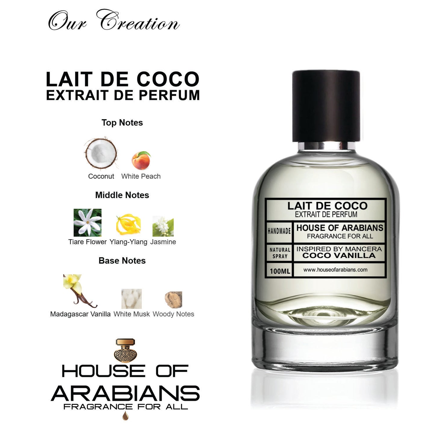 Lait De Coco Our Creation of (Coco Vanilla Inspired By Mancera)