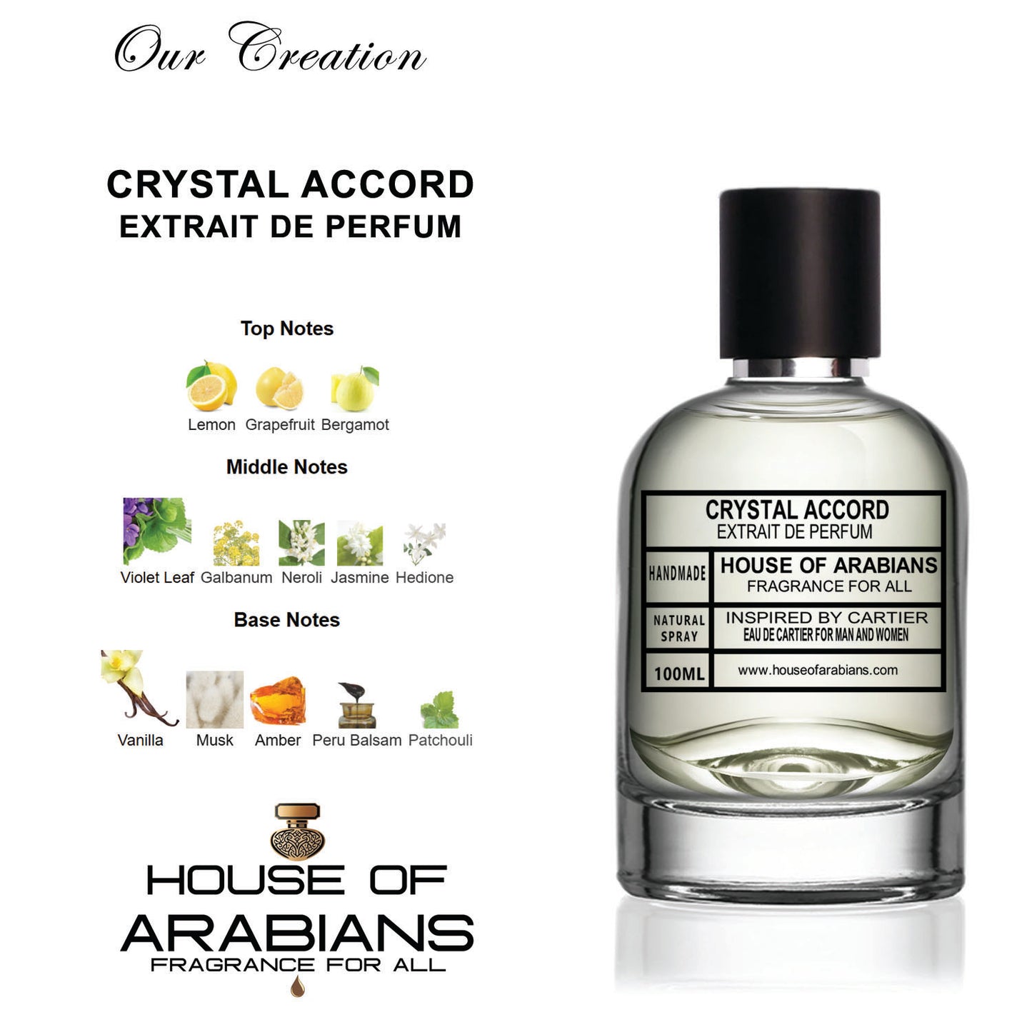 Crystal Accord Our Creation of (Eau De Cartier For Man And Women Inspired By Cartier)