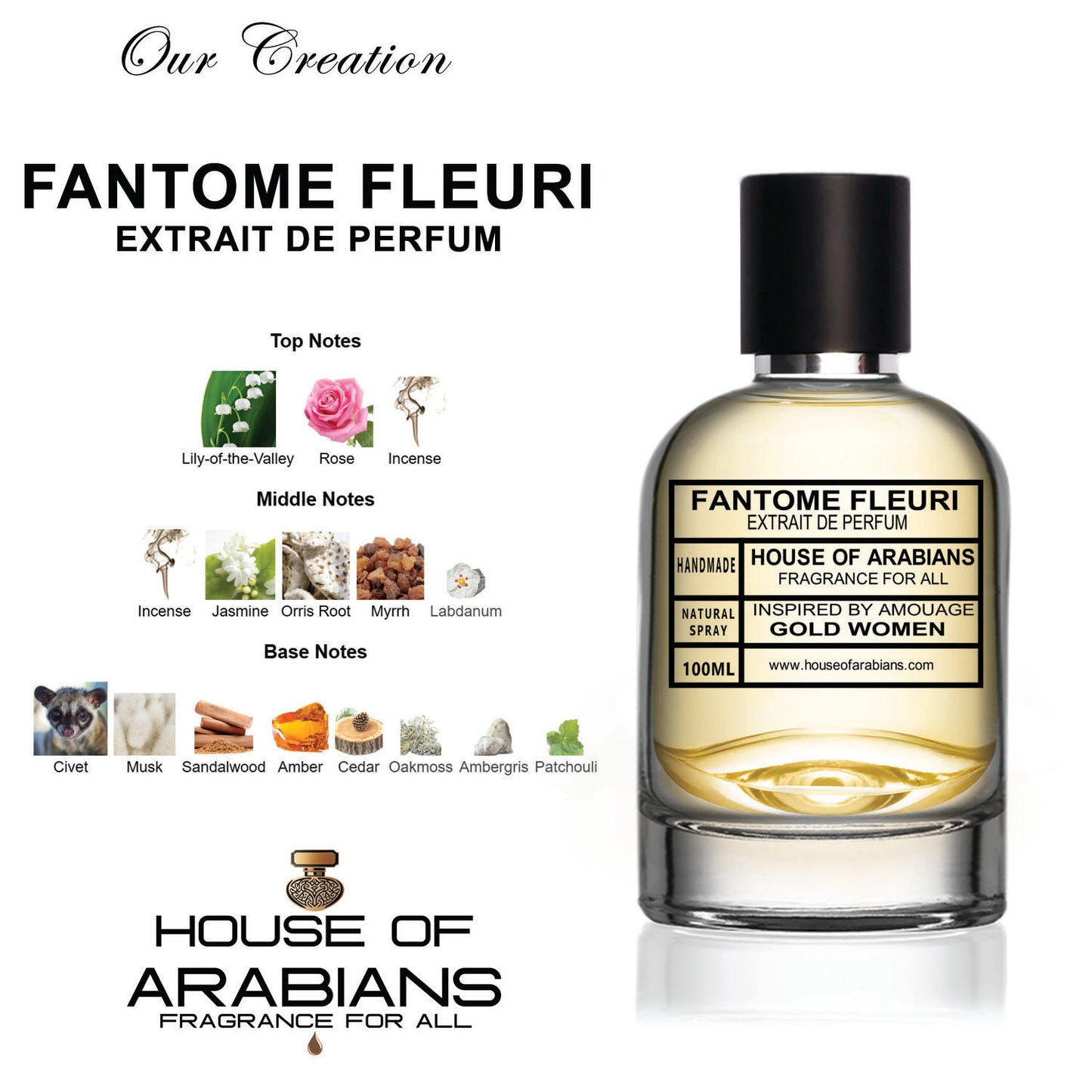 Fantome Fleuri Our Creation of (Golden Women Inspired by Amouage)