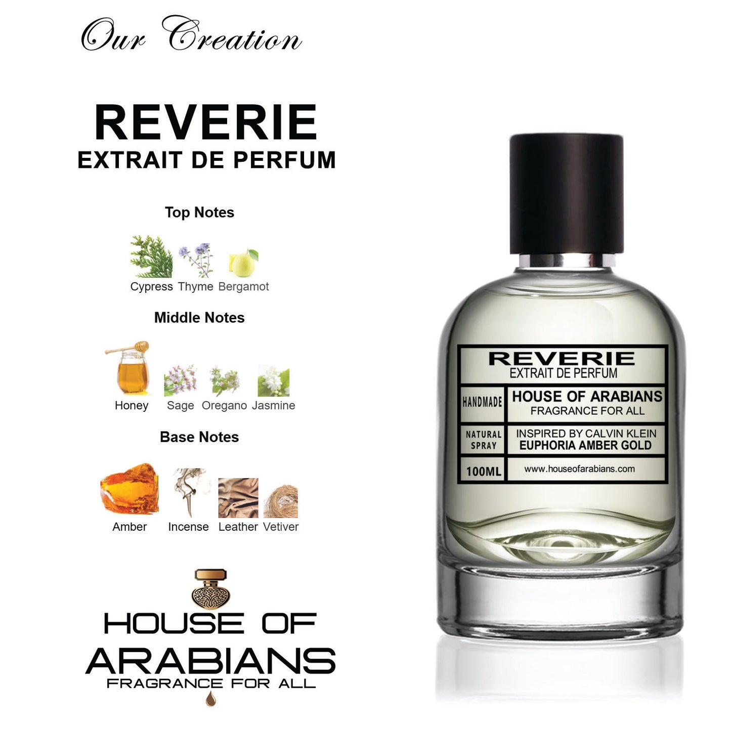 Reverie Our Creation of (Euphoria Amber Gold Inspired By Calvin Klein)