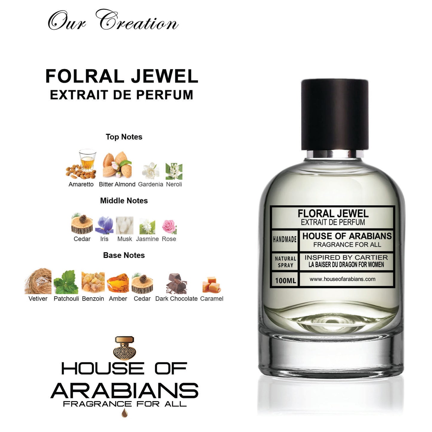 Floral Jewel Our Creation of (La Baiser Du Dragon For Women Inspired By Cartier)
