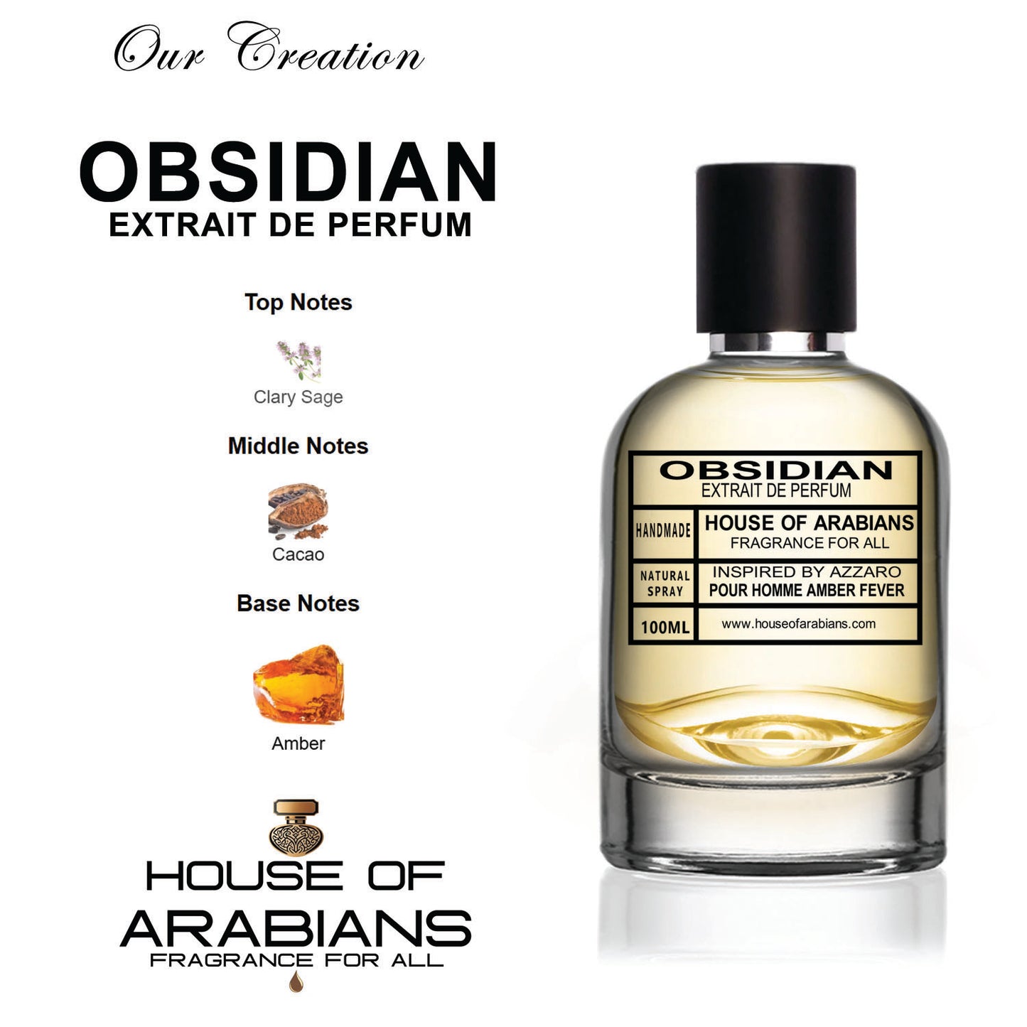 Obsidian Our Creation of (Pour Homme Amber Fever Inspired By Azzaro)
