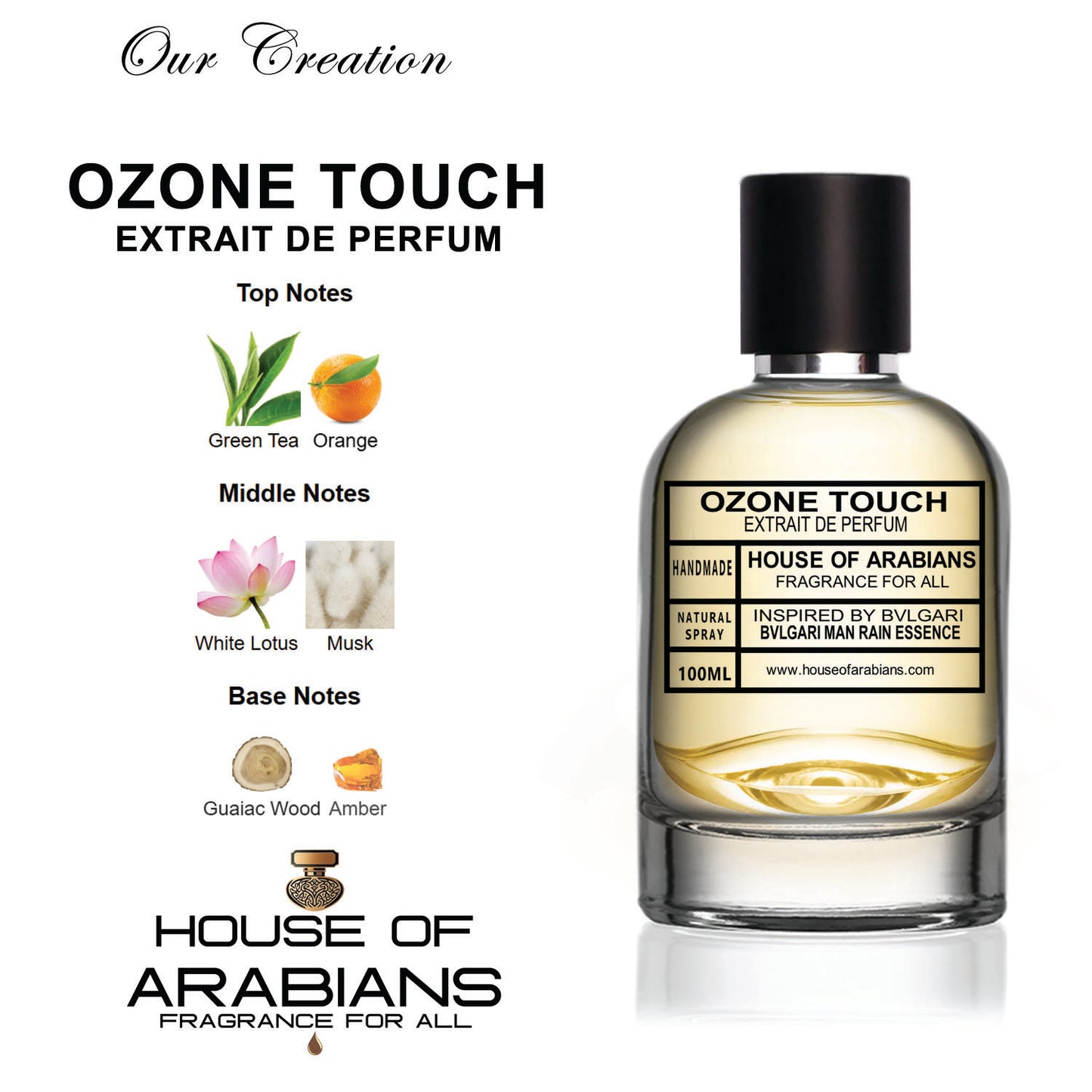 Ozone Touch Our Creation of (Rain Essence Inspired by Bvlgari)