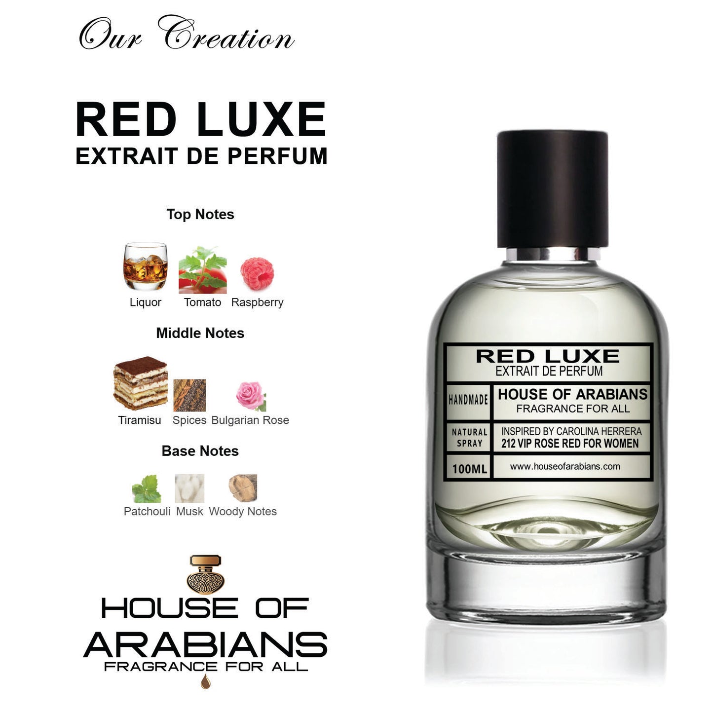 Red Luxe Our Creation of (212 Vip Rose Red For Women Inspired By Carolina Herrera)