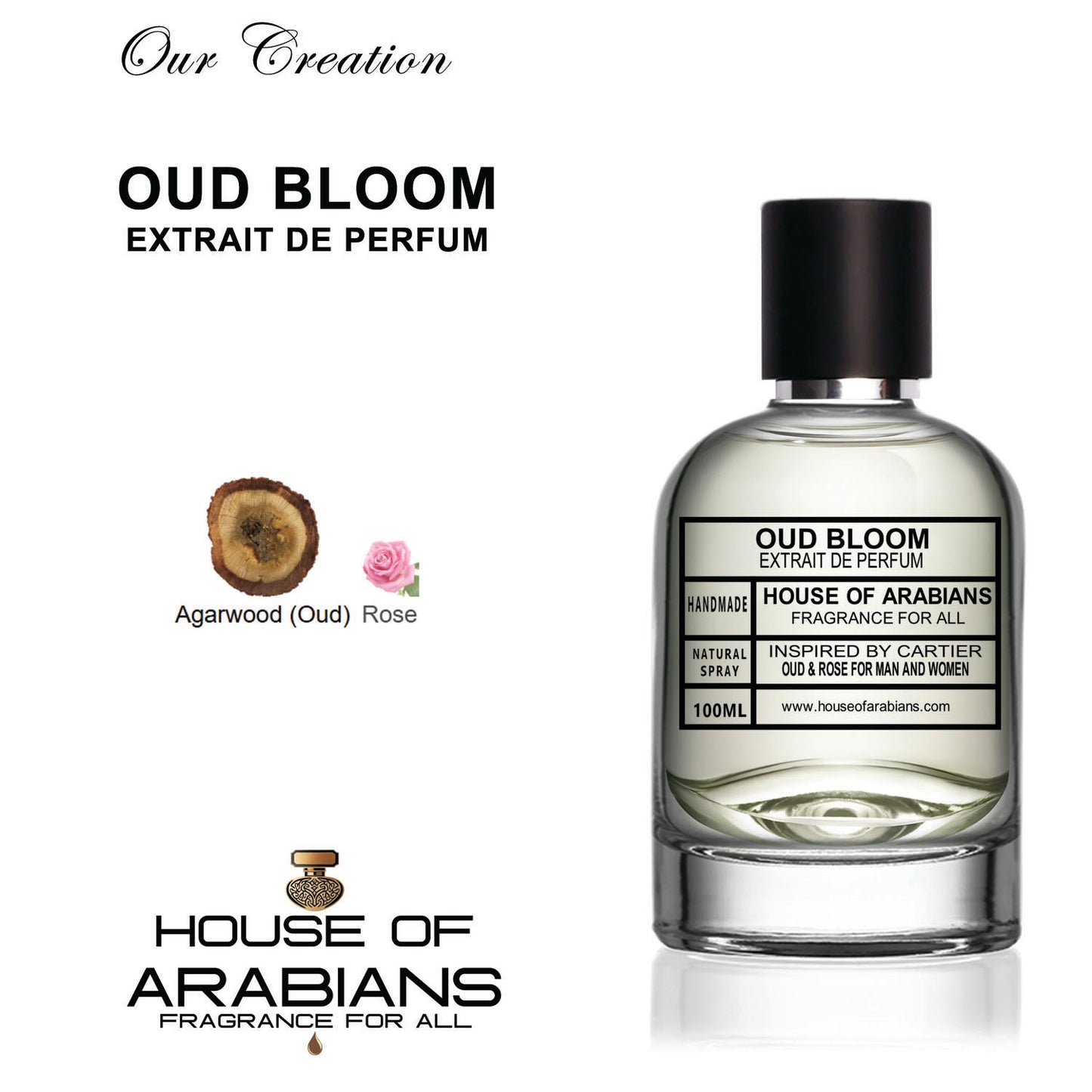 Oud Bloom Our Creation of (Oud & Rose For Man And Woman Inspired By Cartier)