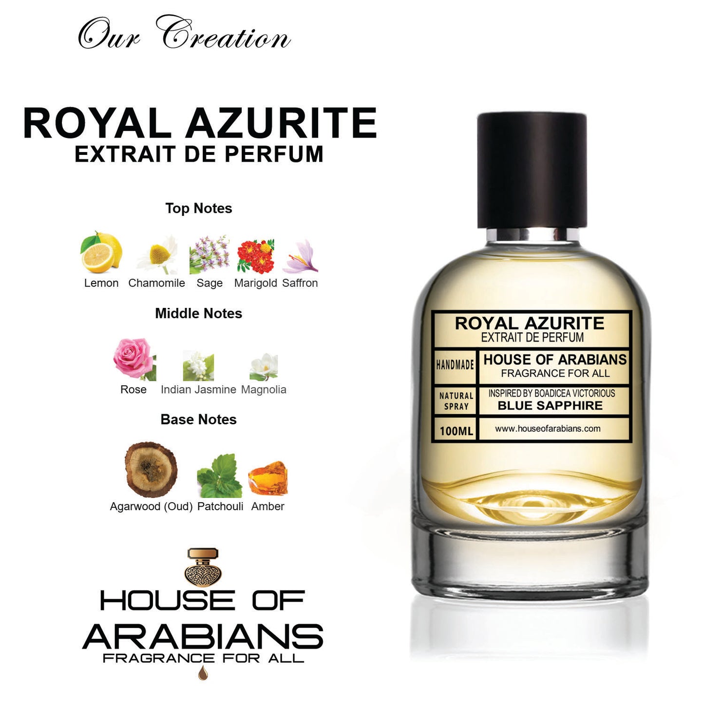 Royal Azurite Our Creation of (Blue Sapphire Inspired By Boadicea Victorious)