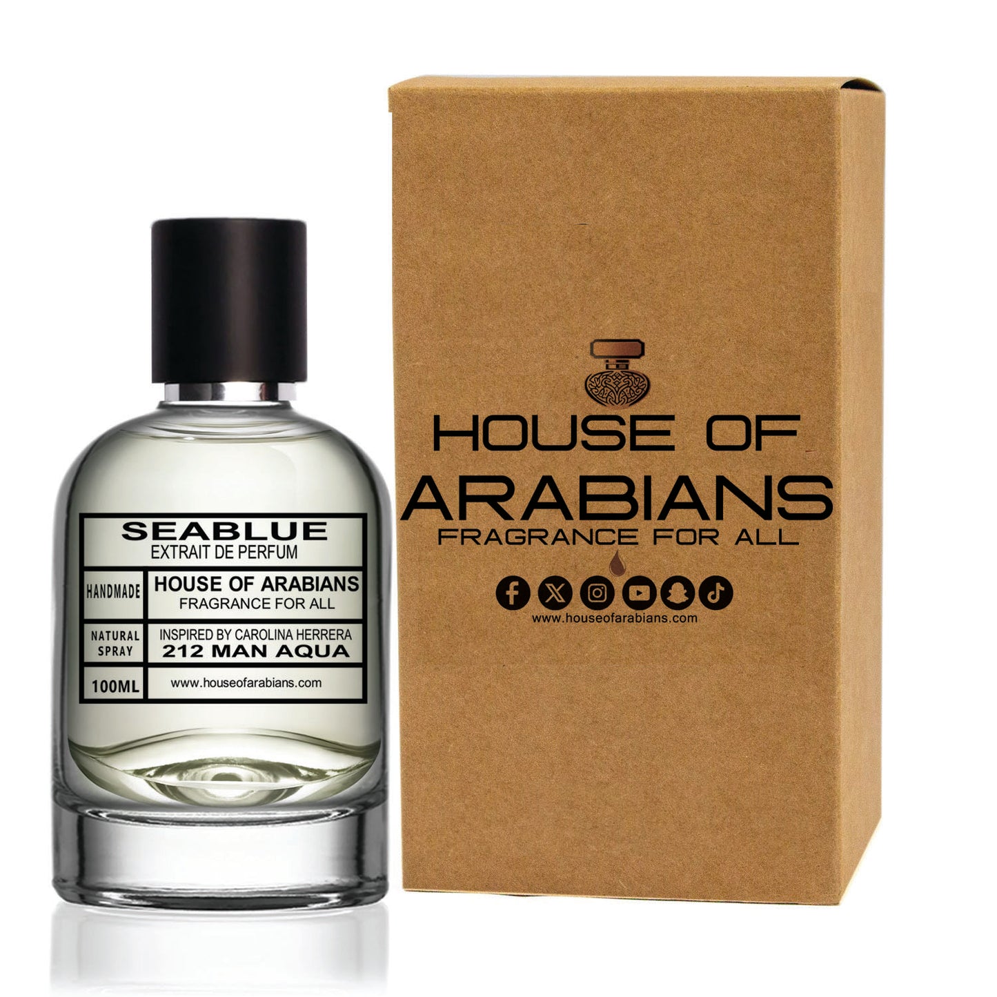 SeaBlue Our Creation of (212 Man Aqua Inspired By Carolina Herrera)