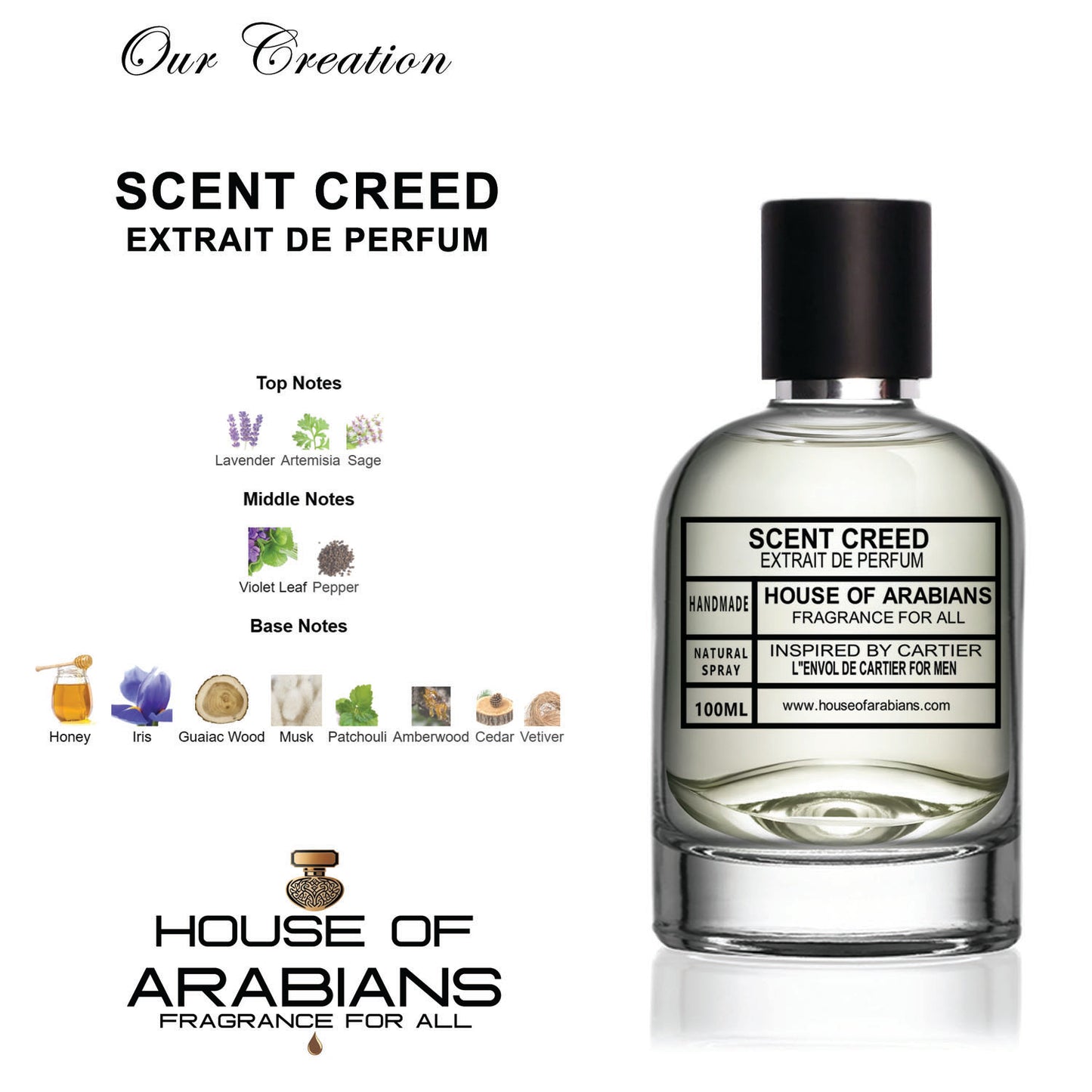 Scent Creed Our Creation of (L"Envol De Cartier For Man Inspired By Cartier)
