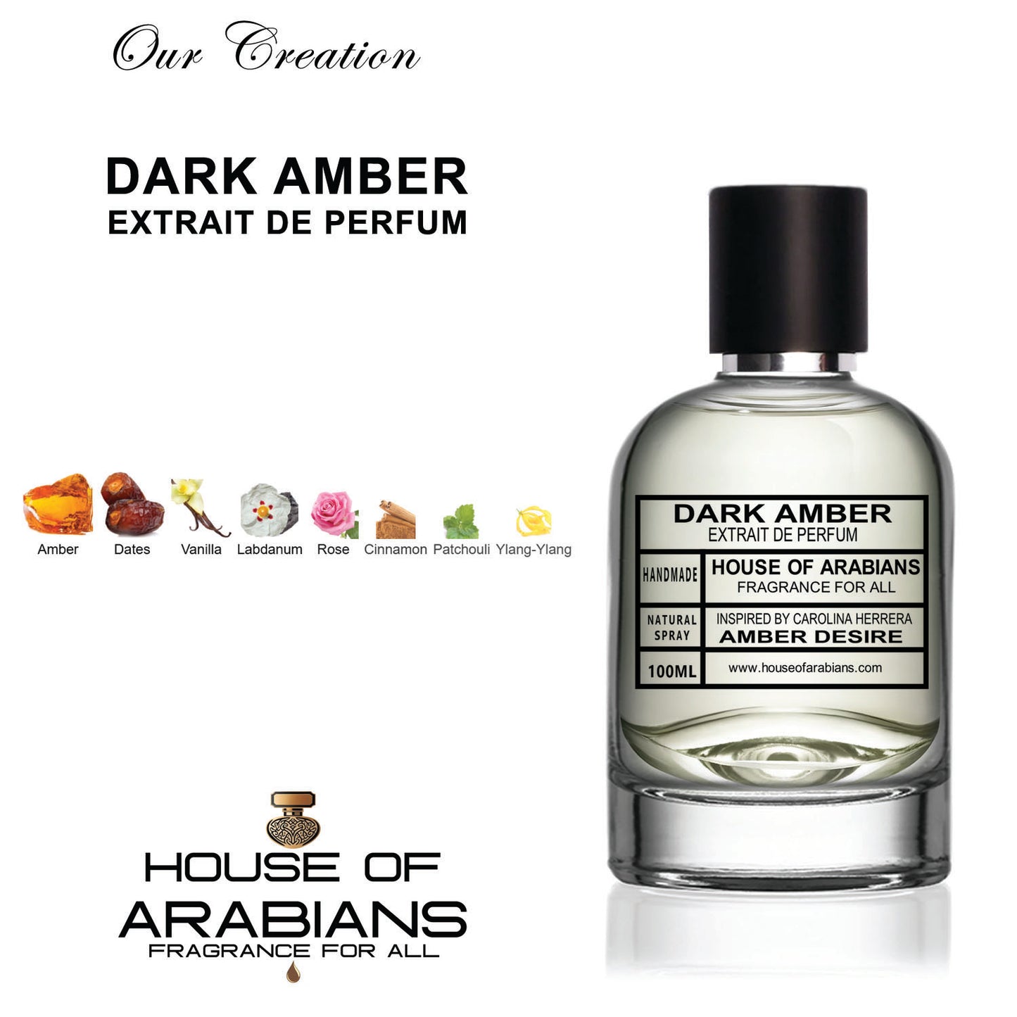 Dark Amber Our Creation of (Amber Desire Inspired By Carolina Herrera)