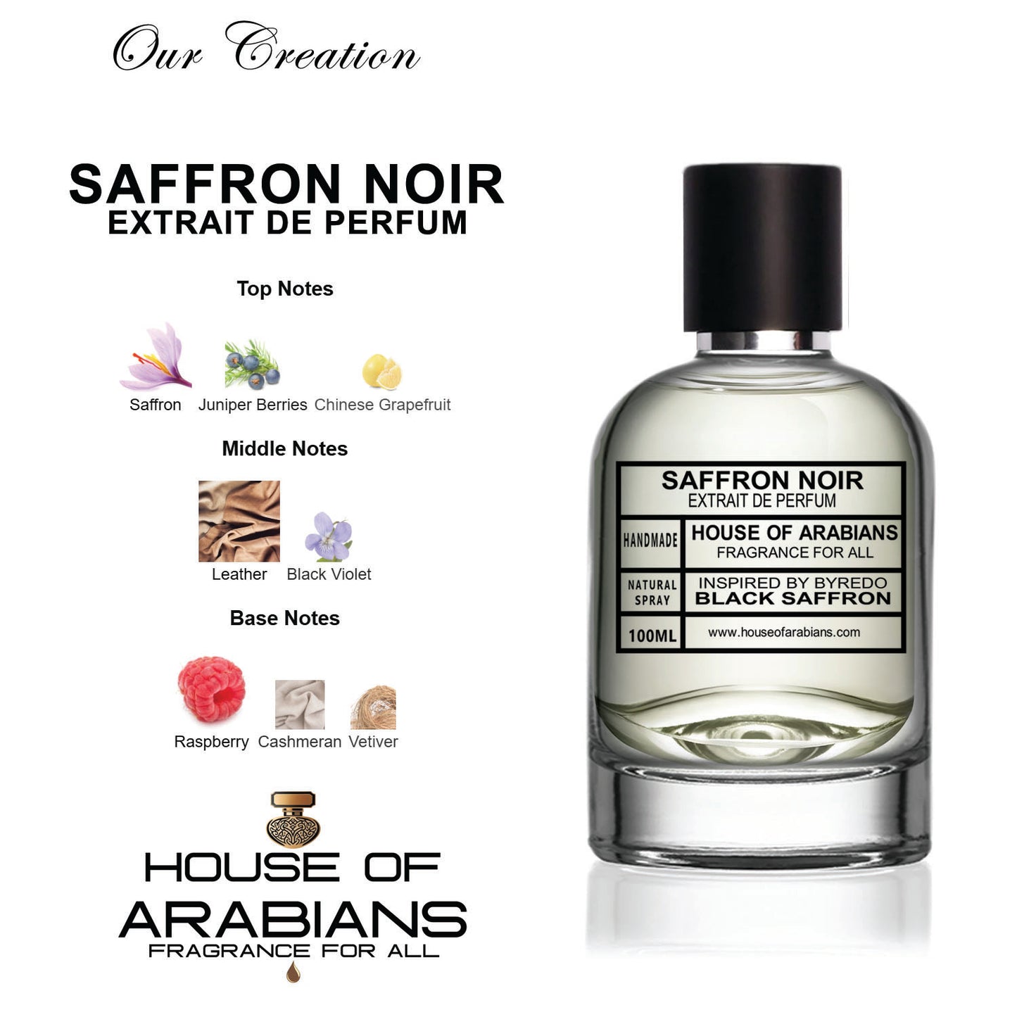 Saffron Noir Our Creation of (Black saffron Inspired By Byredo)