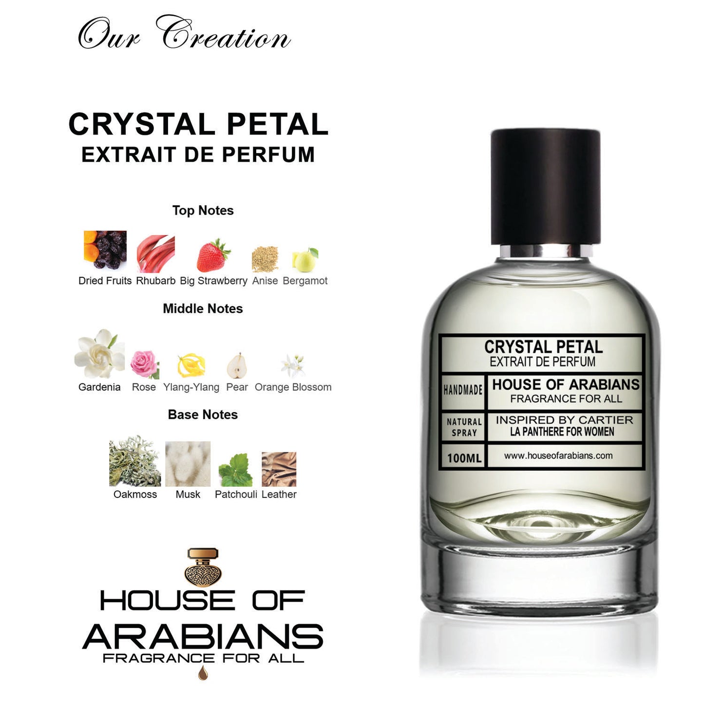 Crystal Petal Our Creation of (La Panthere For Women Inspired By Cartier)