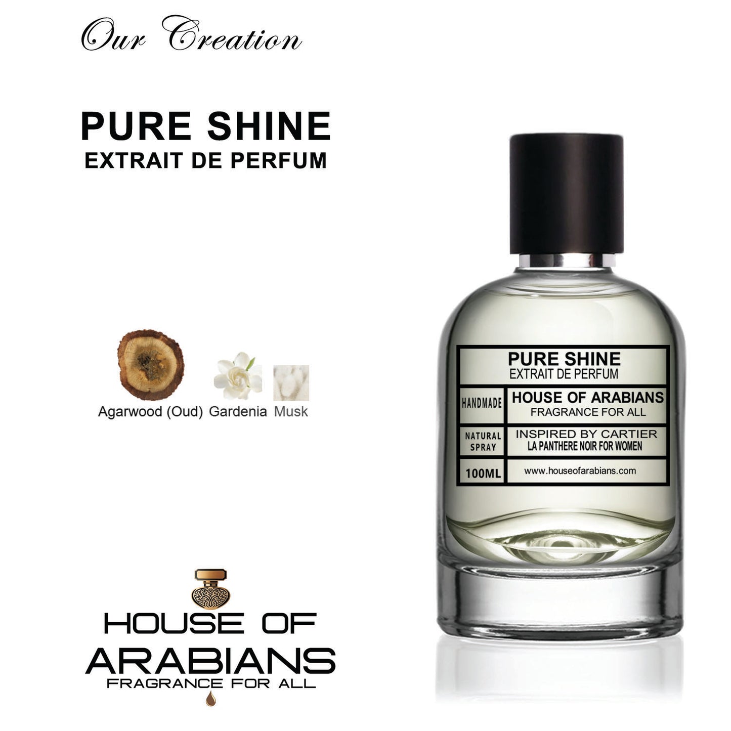 Pure Shine Our Creation of (La Panthere Noir For Women Inspired By Cartier)