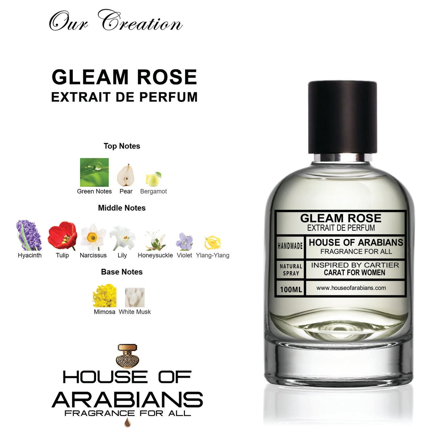 Gleam Rose Our Creation of (Carat For Women Inspired By Cartier)